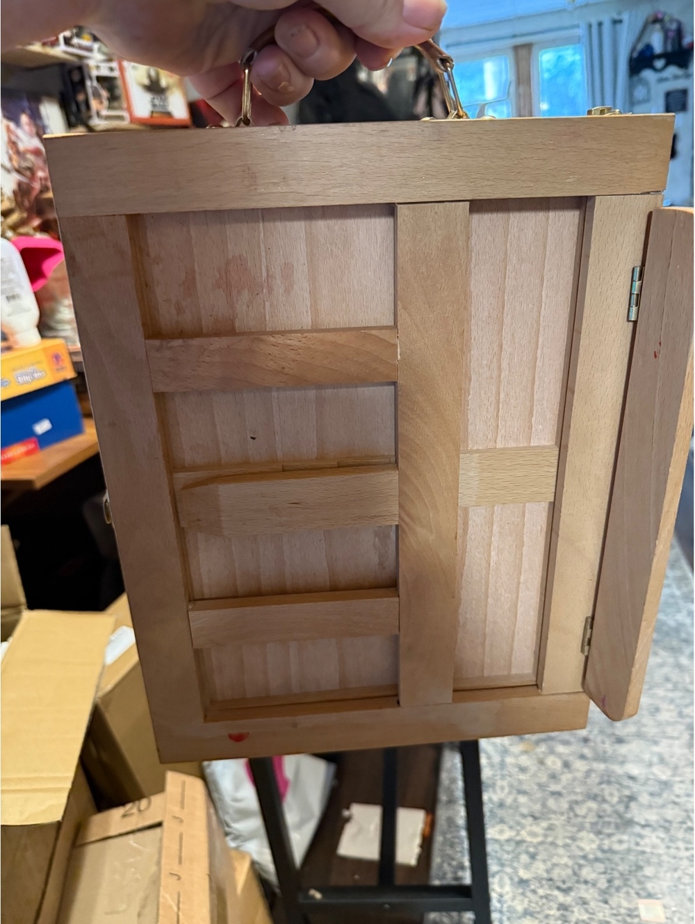 Wooden Portable Art Easel with Handle